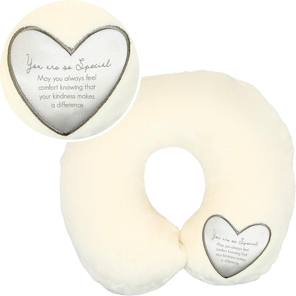 Pavilion Gift Company Special-12 Royal Plush Neck Pillow, 12", Cream