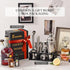 Set 17-Piece Set Bartender Kit Cocktail Shaker with Stand Bar Tool Bar for Drink Mixing Home Bartending Kit Bar Cart