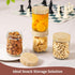 16 Oz 4 Pack DRKIO Overnight Oats Containers with Bamboo Lids - Glass Storage Jars with Airtight Lids Wide Mouth Mason