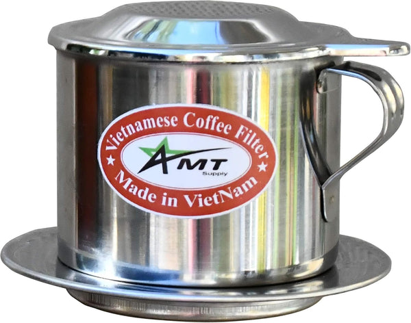 AMT 9.5 oz Coffee Maker with Phin Filter, Screw Down Dripper for Vietnamese Style Coffee at Home