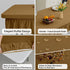 6ft Coffee Stretch Tablecloth for Rectangular Tables - Flared Wrap Design, Waterproof, Wrinkle-Resistant, Washable