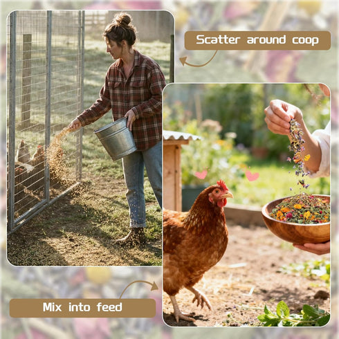 FLAREFX 18oz 8 Premium Nesting Herbs | Chickens Coop & Nesting Box Odor Control | Natural Dried Herbs Blend for Hen