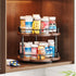 2 Countertop 10 Inch Spice Rack Lazy Susan Organizer for Cabinet, Rotating Spice Organization Tier Adjustable Lazy