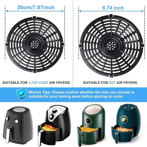 Air Fryer Replacement Parts for Chefman TurboFry 3.6QT, Power XL 4QT, Emeril Lagasse 4QT Non-Stick Accessories