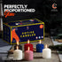 Candle Charisma Multicolor Unscented Votive Candles, Set of 72, 10 Hour Burn Time