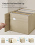 SONGMICS Extra Large Storage Baskets, Set of 2, 30L Fabric Storage Cubes, 15.7 x 11.8 x 9.8 Inches, Sand Beige