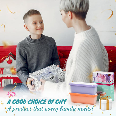 2 Pack (1.6 Frozen Ice Cream Tub Containers Quart Each), Reusable Freezer Storage Containers with Lids for Homemade