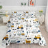 Datura home Kids Cartoon Excavator Bedding Comforter Sets for Boy and Girls,Construction Truck Bulldozer