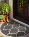 Unique Loom 2' 7" x 4' 1" Outdoor Trellis Collection Area Rug in Hearth Black/Ivory