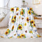Sunflower Throw Blanket Ultra Soft Butterfly Floral Blanket Cozy Flannel Fleece Bed