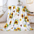 Sunflower Throw Blanket Ultra Soft Butterfly Floral Blanket Cozy Flannel Fleece Bed