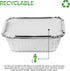 Stock Your Home 1 Lb Aluminum Disposable Cookware with Lids (25 Pack) - Foil Pans & Cardboard Lids for Takeout