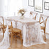 B-COOL White Lace Tablecloth 60 x 120 Inches Rectangle Vintage Embroidered for Wedding