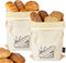 Washable Sourdough Bread Bags for Homemade, Hybrid Set (1 Beeswax + 1