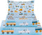 Viviland 4 Pieces Boys Blue Truck Full Sheet Set - Soft Microfiber