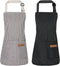 Stripes Kids Cooking Apron, Adjustable Kids Apron with 2 Pockets for Boys and Girls