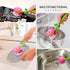 Vigar Flower Power Dish Brush with Handle and Vase Dish Brush Holder, Kitchen Scrub Brush for Pot Scrubber, Dishes