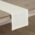 Solino Home Ivory Linen Table Runner - 108 Inches Long - 100% Pure Linen Classic Hemstitch - Machine Washable