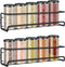 Wall Mounted Spice Rack, Hanging Spice Organizers for Kitchen Condiments Storage, Space Saving (2pcs, Black)