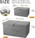 2 Pack Storage Boxes with Lids and Handles | Collapsible Linen Storage Bins Organizer Containers for Home Bedroom Office