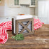 Autumn Alley Wooden Napkin Holder - Classic Barn Door Design with Galvanized Metal - Rustic Farmhouse Kitchen Décor