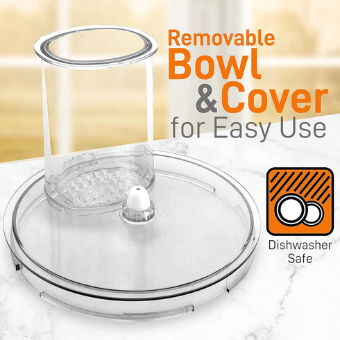 NutriChef Food Processor Bowl, Cover and Pusher, Replacement Parts for NutriChef Multifunction Food Processor Model