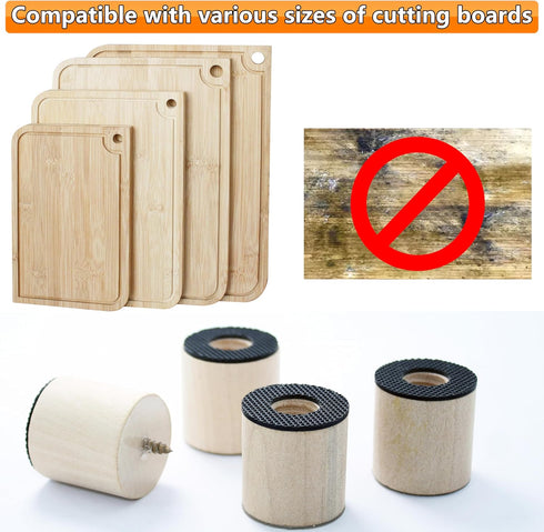 Non Slip Feet for Cutting Board, Self Adhesive Wooden Foot, Feet for Cutting Board Appliance
