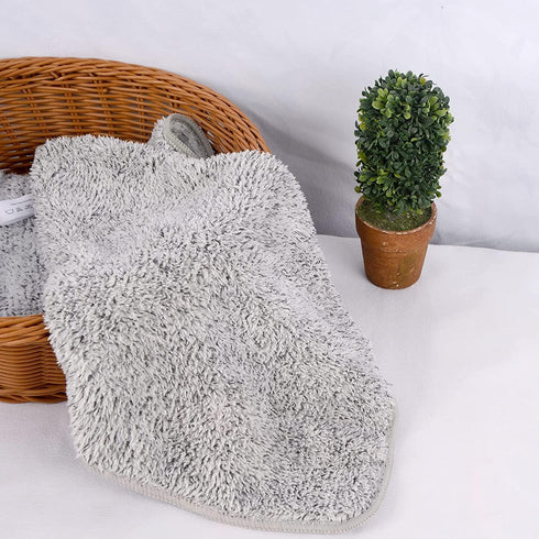 12Inch 12Inch 12 Pack SINLAND Microfiber Face Towels Ultra Soft Facial Washcloths Face Cloth x Grey, Gray