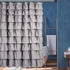 72x72 Inch Handmade Ruffle Shower Curtain Shabby Chic Shower Curtain for Bathroom Soft Cloth Microfiber Bath Curtain