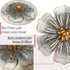 Metal Flower Wall Art Decor, 8.3" Rustic Modern Floral Sculpture for Indoor Kitchen Bedroom Living Room Outdoor
