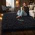 6x9 HOMORE Rugs for Living Room Black Fluffy Area Rug Modern Shag Rugs for Bedroom, Super Soft and Comfy Carpet, Cute