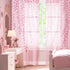 BROSHAN Pink Sheer Curtains Set, 2 Panels 78 inches Long, Pretty Printed Drapes for Girls Bedroom & Nursery