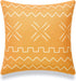 Hofdeco African Mudcloth Pillow Cover ONLY, Mustard Yellow X Stripes, 18"x18"