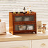 Countertop, Counter BAMBANG Bread Box for Kitchen Extra Large Bamboo Bread Storage Container for Homemade Bread, Double