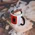 3dRose Zodiac Pig Chinese New Year Mug, Red, Gold, Two Tone, 11 oz, Black/White