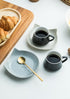 Ceramic Spoon Rest for Kitchen Counter, 5.12 Inches Cute Cat Utensil Holder for Stove Top (Light Gray)