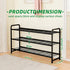 3-Tier Closet Ekisemio Long Metal Shoe Rack, Wide Stackable Shoe Organizer for & Entryway, with Sturdy Wire Grid