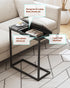 TB01BY089 TUTOTAK C Shaped End Table, Large Side Table with Storage Bag, TV Tray Under Couch Table for Livingroom