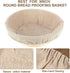 6 Packs Round Bread Proofing Basket Cloth Liner Rattan Baking Dough Basket Cover Natural Rattan Banneton (10 Inch)