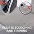 HOME GENIE Ironing Board Cover, Silicone Coating, Full Size Scorch Resistant Padding, Heavy Duty Silver Covers