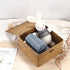 Hipiwe Handwoven Seagrass Basket Bin Square Household Storage Container with Lid Wicker Shelf Basket Bin for Bookshelf