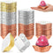 Layhit 600 Pcs Square Mini Foil Cupcake Liners, Disposable Brownie Baking Cups for Party Supplies