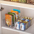 Vtopmart 6 Pack Clear Food Storage Organizer Bins, Plastic Bins for Pantry, Kitchen, Fridge, Cabinet Storage