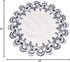 White Navy Blue Jacquard Peacock Tail Lace Doily - 23 inch Round Placemat & Table Centerpiece