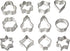 Zenker Mini-Cookie Cutter "Patisserie", Set of 12, Silver