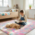 2ft 3ft junovo Washable, Non-Slip Area Rug, Soft Rainbow Area Rug for Girl's Room, Children's Play mat, Baby Girl