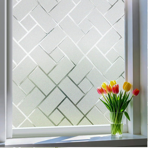 Coavas Non-Adhesive Frosted Glass Window Film & Privacy Film for Home & Office 23.6"x78.7" Easy DIY Installation