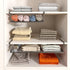 SHINEWON 0.94 Inches 1 Pack, 6" 8.26" Expandable Under Cabinet Shelf, Extendable Under Shelf Storage with Thick Clips