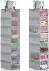Yeyeplum 2 Pack 7 Shelf Weekly Clothes Organizer Hanging Closet for Kids with