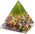TUMBEELLUWA 2.36in 7 Chakra Crystal Tree of Life Orgonite Pyramid Generator, Handmade Energy Stones Decor